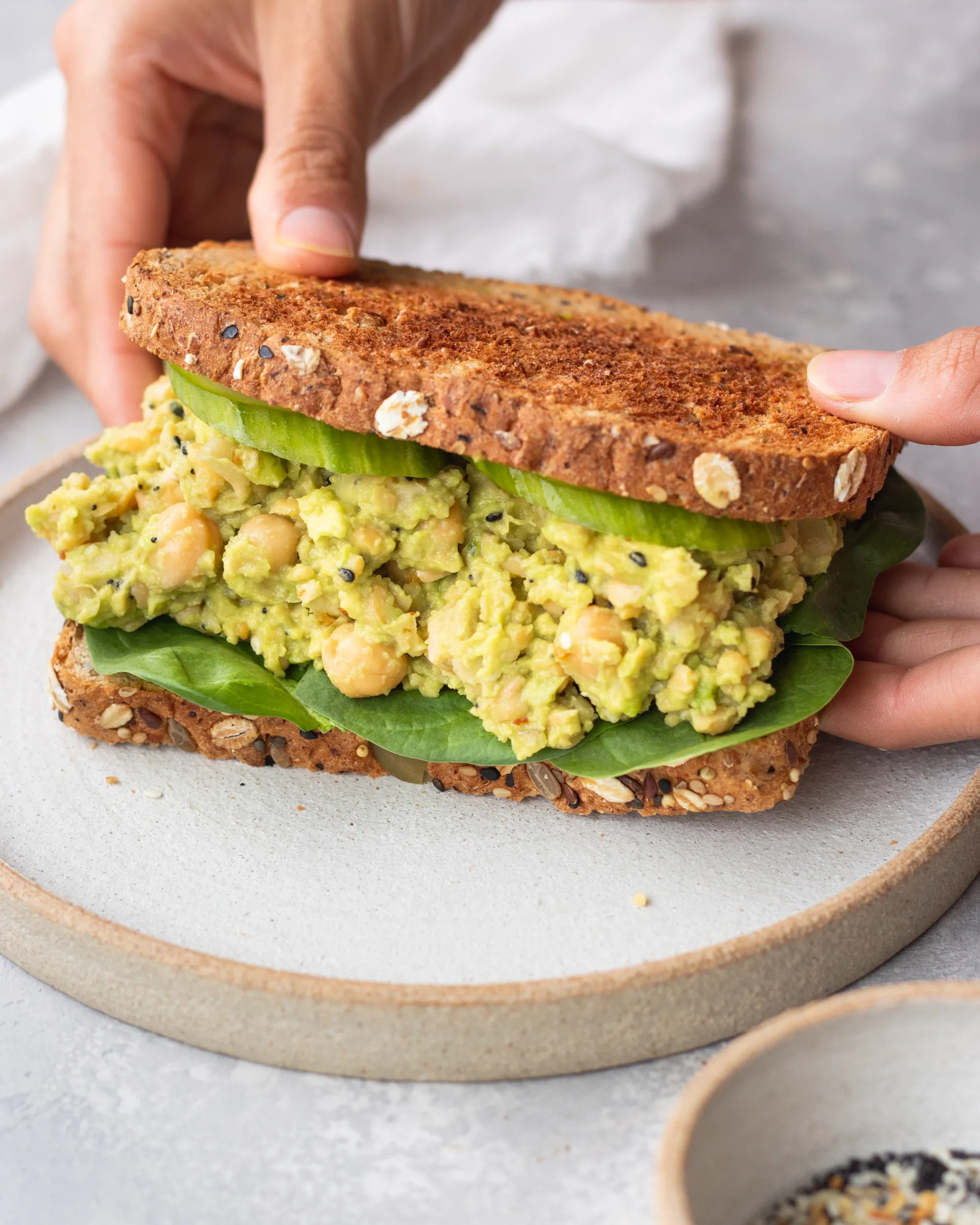 Vegan Chickpea Avocado Sandwich